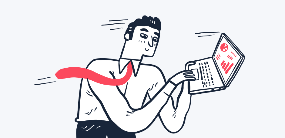 Property practitioner types on a laptop