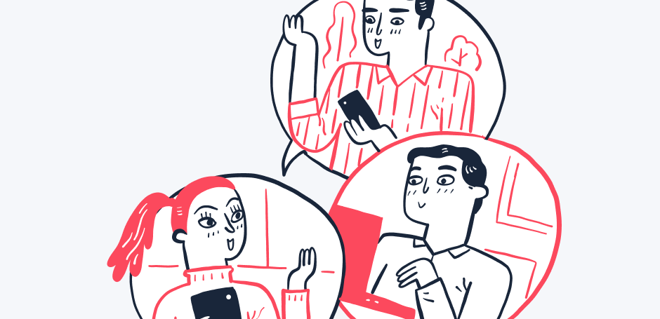 People communicate with each digitally