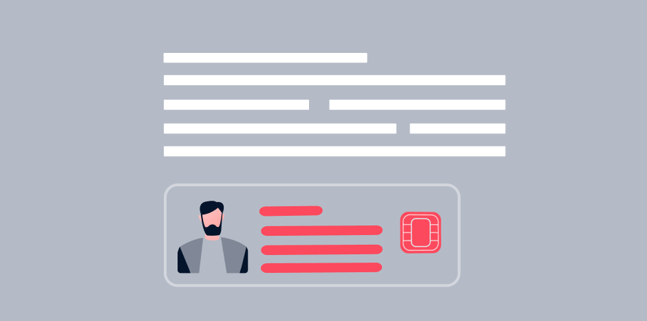 Animated email signature on a grey background