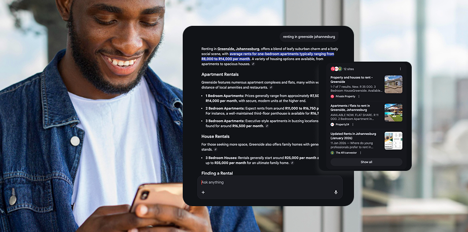 Man searches for a property on Google 