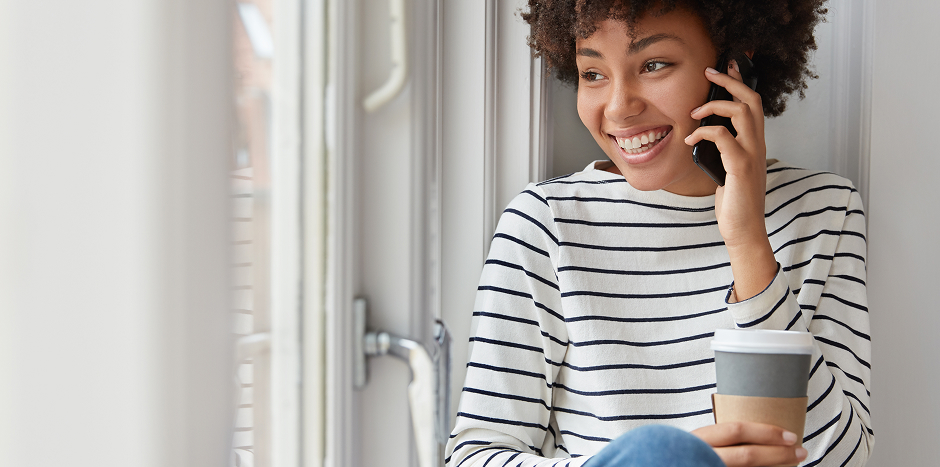 woman talking on phone