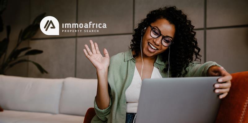 woman marketing property search