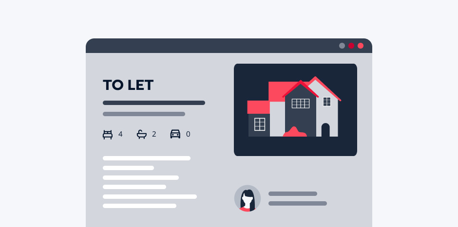 Real estate rental website example