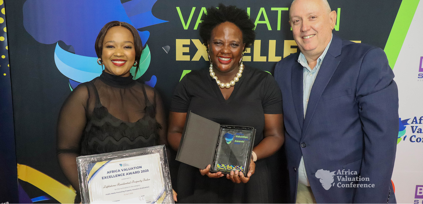 Lightstone receiving an award at the Africa Valuations Excellence Awards 2025