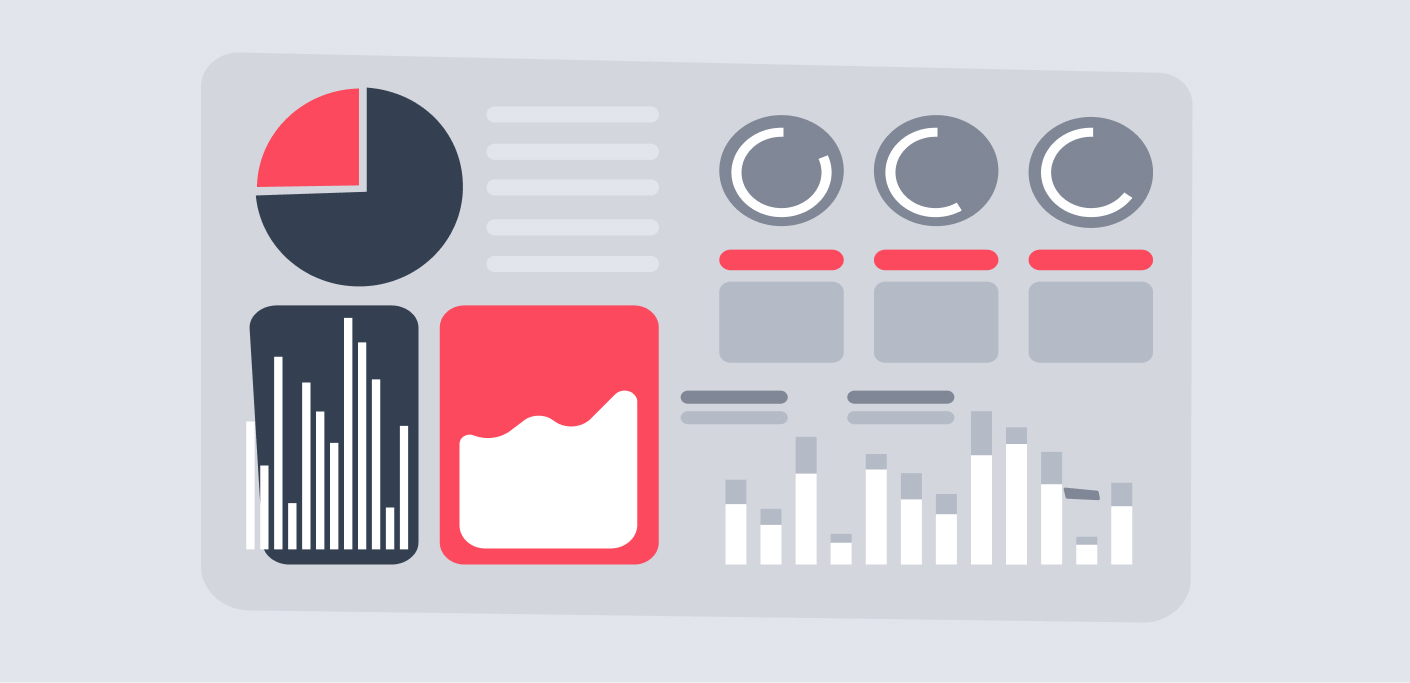 Vector of a comparative market analysis report